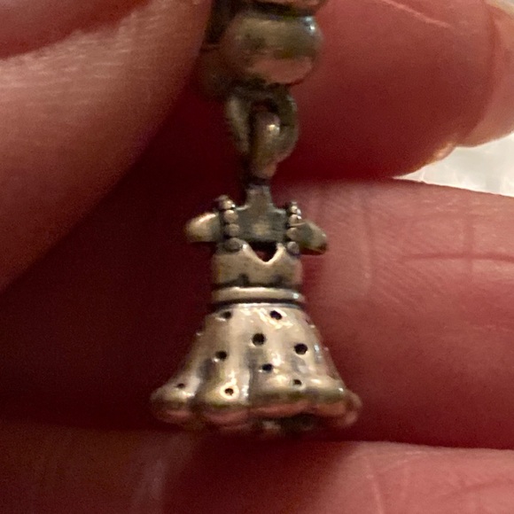 Pandora Retired 925 Sterling Silver Charm is the “Party Girl Dress Dangle” - Picture 2 of 3